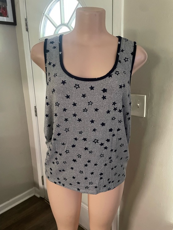 Lucky Brand Tops - Lucky brand soft Sleeveless Grey Star-Print Tank Top - Casual Women's Top Large
